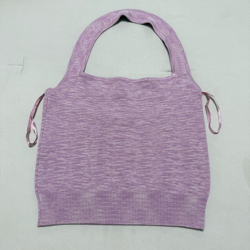 Abercrombie & Fitch Women’s Light Pink Knit Halter Crop Top Size Medium
